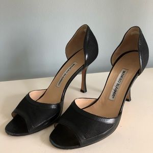 Authentic Manolo Blahnik black heels
